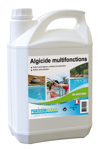 Algicide MultiFonction 5 Litres pour Piscine particuliers et professionnels, à Marseille pas chère